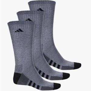 ADIDAS Men's Cushioned Aeroready Passport Crew Socks - Grey/Black (3 pack)